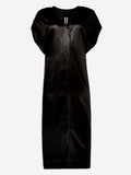 RICK OWENS FAUX LEATHER MID-LENGTH DRESS