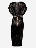RICK OWENS FAUX LEATHER MID-LENGTH DRESS