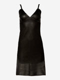 BOTTEGA VENETA LEATHER MID-LENGTH DRESS