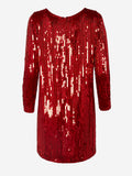 SAINT LAURENT RED SEQUIN MINI DRESS