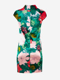 BALENCIAGA GREEN FLORAL DRESS
