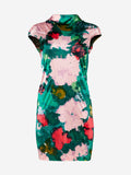 BALENCIAGA GREEN FLORAL DRESS