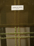 DRIES VAN NOTEN EMBROIDERED PLAID PRINT SHIRT