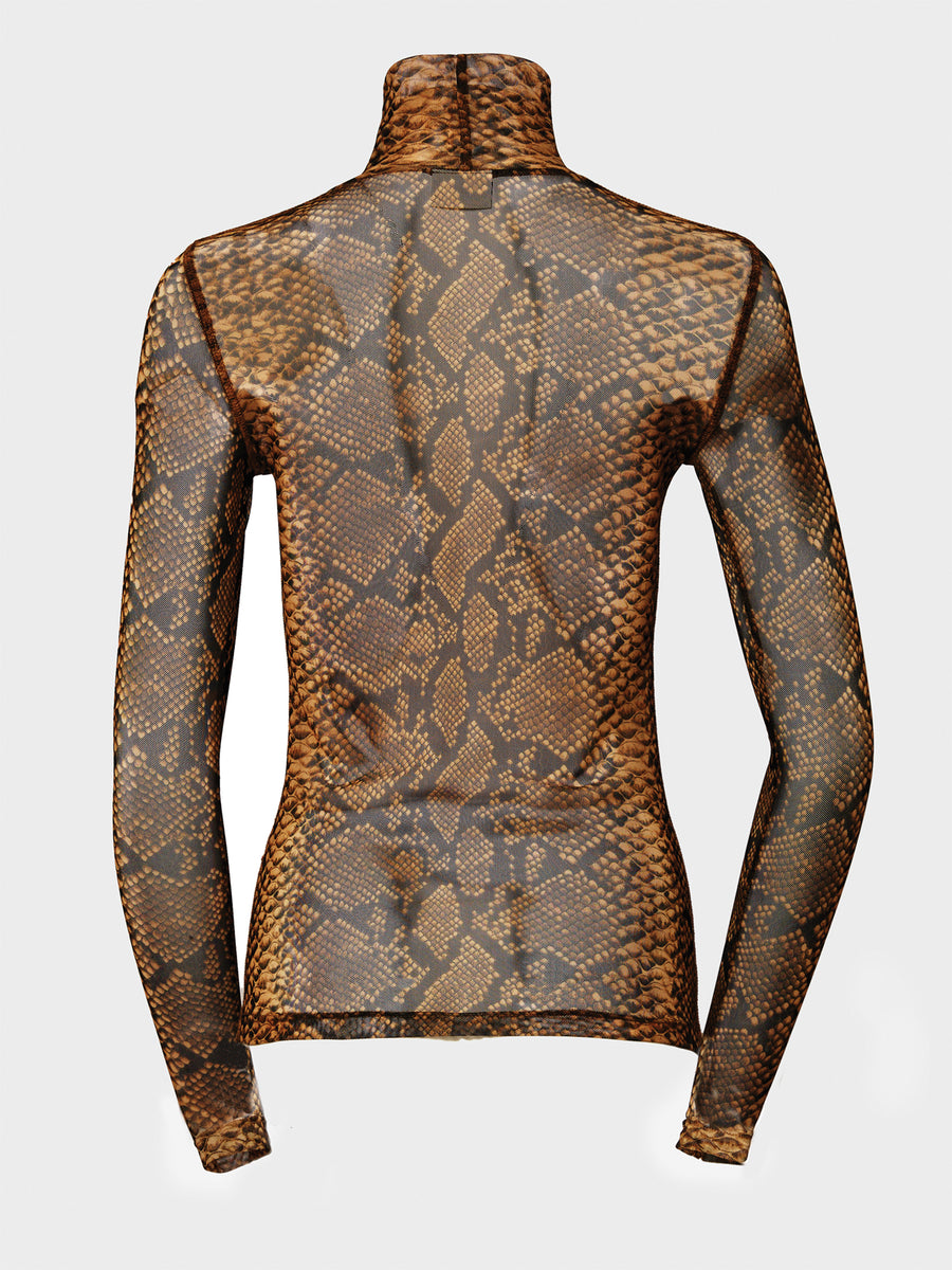 DRIES VAN NOTEN MESH SNAKE TURTLENECK TOP – AFTERLIFE MODE