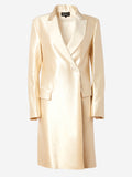 ANN DEMEULEMEESTER SINGLE-BREASTED SATIN COAT