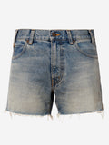 CELINE DISTRESSED DENIM SHORTS