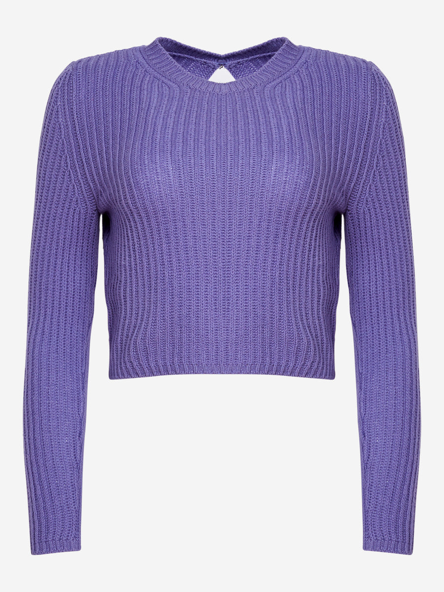 MIU MIU CROPPED BUTTON-EMBELLISHED SWEATER – AFTERLIFE MODE