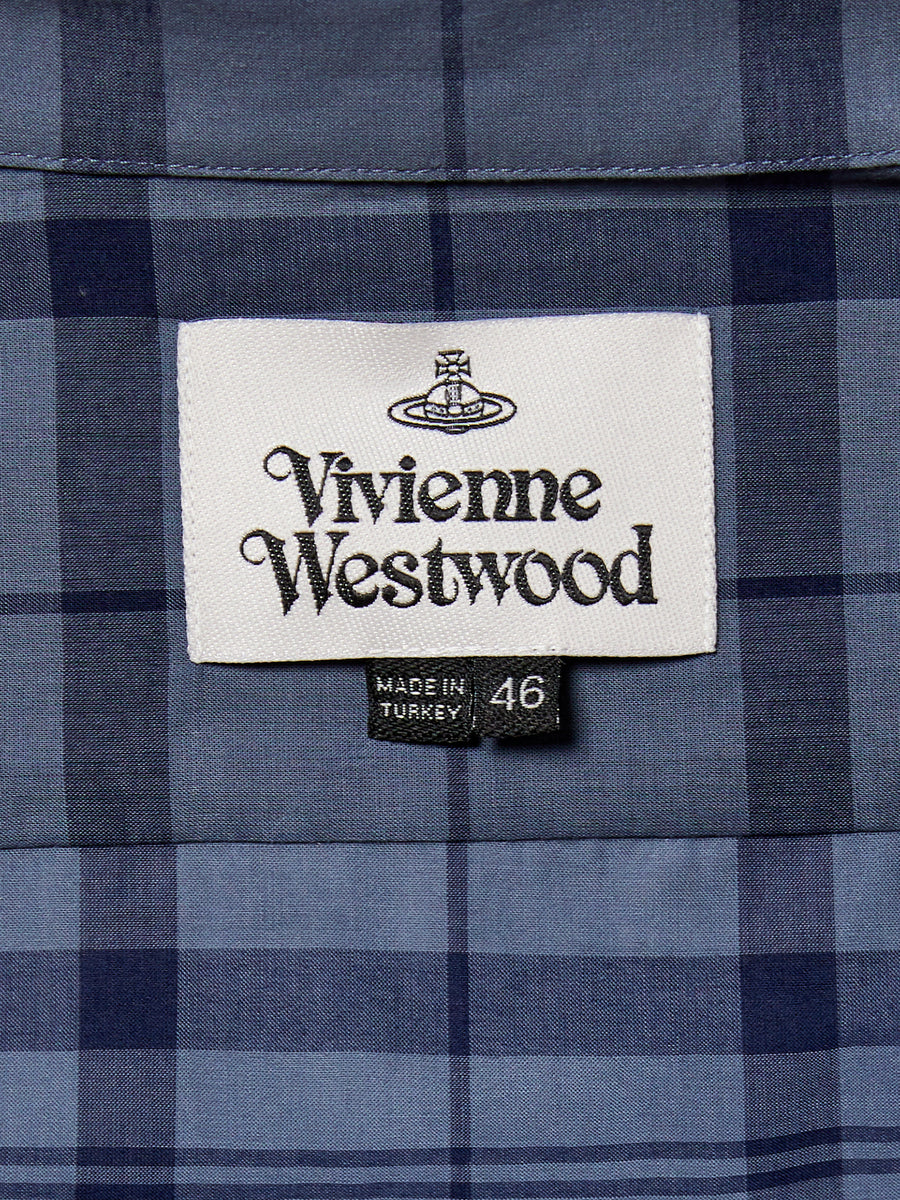 超人気高品質 VIVIENNE WESTWOOD BLUE CHECK SHIRT – AFTERLIFE MODE トップス