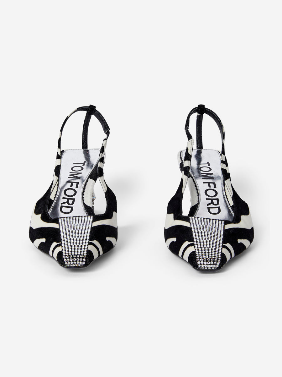 Zebra discount kitten heels
