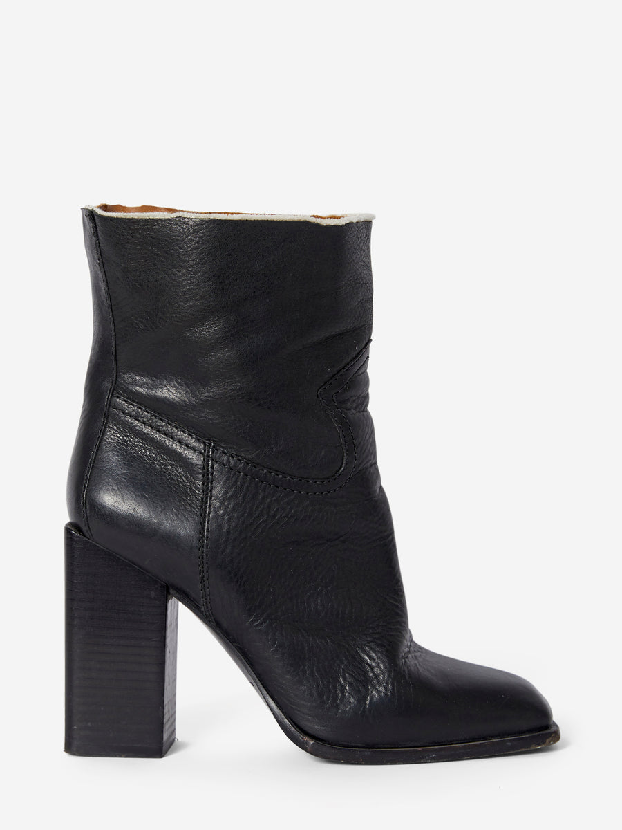 Saint laurent west leather ankle boots top