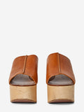 GIVENCHY LOGO PLATFORM LEATHER MULES