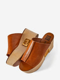 GIVENCHY LOGO PLATFORM LEATHER MULES