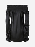 SAINT LAURENT OFF-THE-SHOULDER MINI DRESS