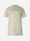 JIL SANDER THREAD FRINGING DRESS