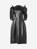 SIMONE ROCHA LEATHER MIDI DRESS