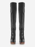 JACQUEMUS LEATHER THIGH HIGH BOOTS