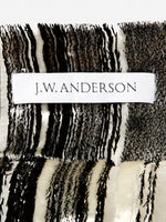 JW ANDERSON GREY STRIPED MINI DRESS