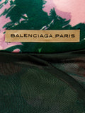 BALENCIAGA GREEN FLORAL DRESS
