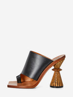 GIVENCHY STATEMENT HEEL LEATHER MULES