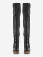 JACQUEMUS LEATHER THIGH HIGH BOOTS