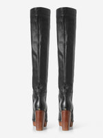 JACQUEMUS LEATHER THIGH HIGH BOOTS